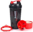 Protein Shaker Bottiglia, 16 oz Shake Cup per proteine in polvere con stoccaggio,Boriglia ad acqua,Non Slip 3 Layer Twist Off 3oz Tazze con Pill Vay Leak Proof Shake Bottiglie per miscele di proteine