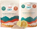 Bundle prebiotico del supplemento della fibra degli enzimi digestivi - Salute del fegato quotidiana + polvere di magnesio per sonno profondo, regolarità, Bloating & costipazione sollievo - Citrus (37 Serve)