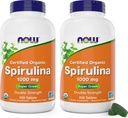 NOW Foods Organic Spirulina 1000mg Tablets - 300 Conte (Pacchetto di 2) - Non OGM, Super Green Whole Food Supplement - Doppia Forza 1000 mg - Naturally Occurring Beta-Carotene (VIT A), B-12 e GLA