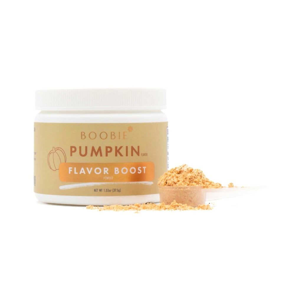 Boobie Body Flavor Boosts - Abbinamento con Protein Powders per sostenere la salute del fegato, il metabolismo e l'energia - Fatto per mamme e la gravidanza con fibra prebiotica e olio MCT - Pumpkin (1.32oz, 1 confezione)