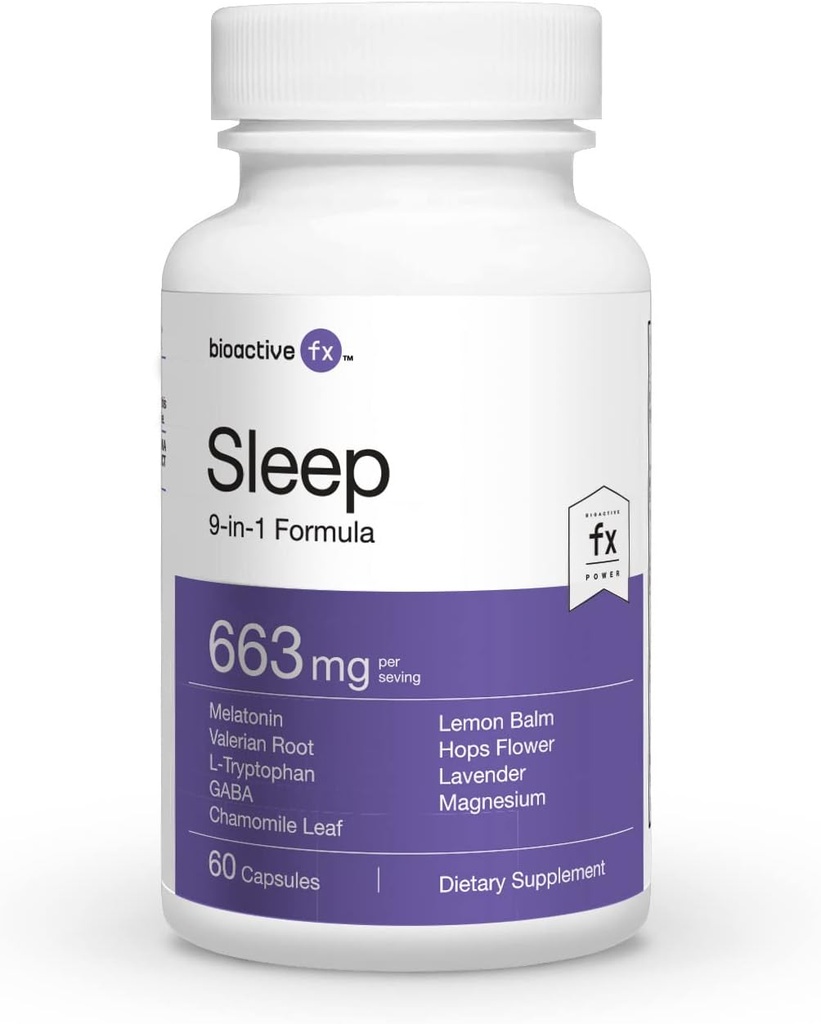 Dormire - 60 capsule - Tutto naturale -100% Droga-Free Sleep Aid e Non-Habit Forming- Potente formula 9-in-1 con un Advanced Herbal Complex