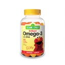 Sesame Street Omega 3 Gummies per bambini, 50 mg di Omega-3 per pancia, 4 mesi di alimentazione, senza pesce Aftertaste, Shellfish gratis supplemento, cervello e occhio di supporto, 120 Gummies