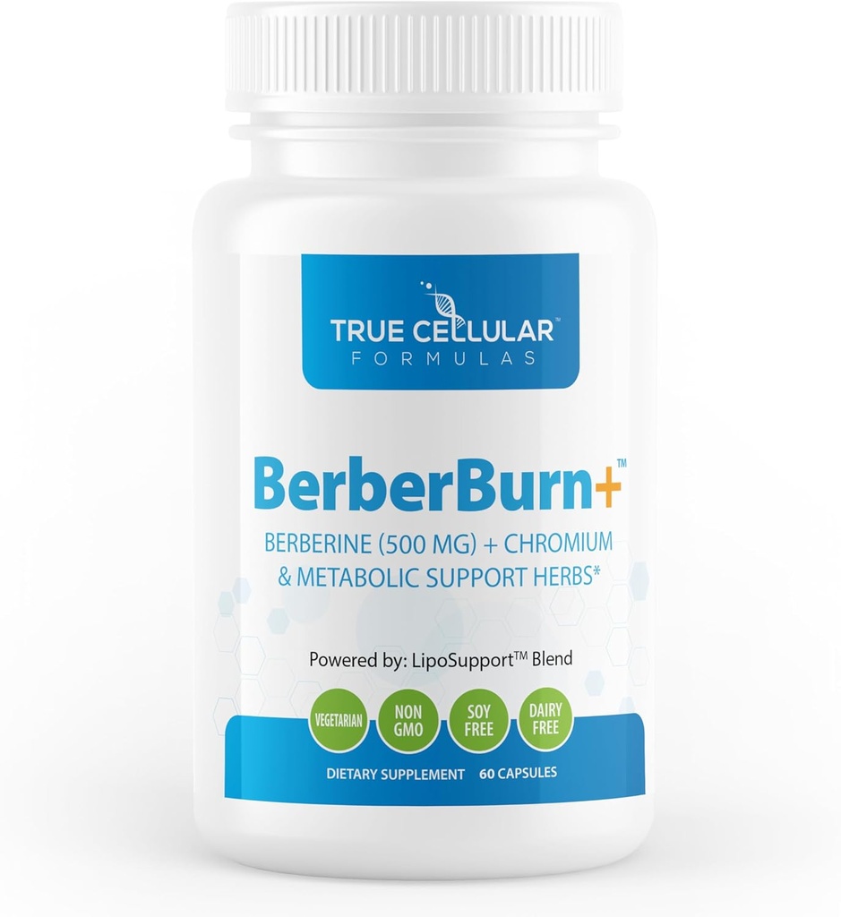 BerberBurn+: Integratore di Berberine, Magnesio & Chromium Capsule per il benessere quotidiano e l'energia, aumentare la vitalità e mantenere l'equilibrio, Nutrienti essenziali per la salute, 60 Conte