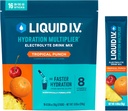 Liquido I.V.® Hydration Multiplier® - Punch tropicale - Imballaggio della polvere di idratazione | Miscelatore della bevanda della polvere dell'elettrolita | Bastoncini mono-serpenti Comodi | Non OGM | 16 Serve (Pacchetto di 12)