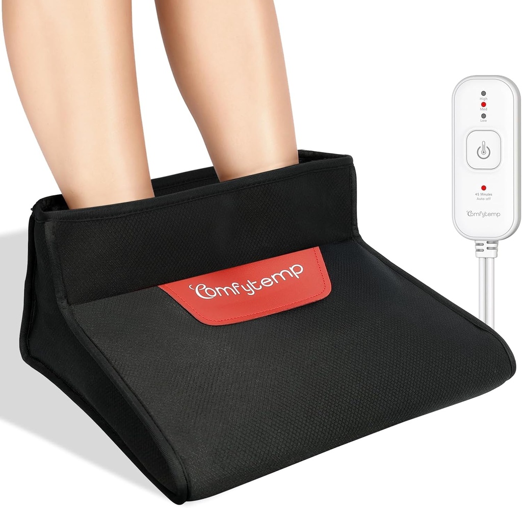 Caldaia elettrica del piede riscaldata del pavimento per gli uomini e le donne, Pad riscaldante del piede 3D per il sollievo delle caviglie del freddo, piedini di calore asciutti Sanua sotto scrivania 45Auto spegnimento con 3 calore, Office Home Inverno