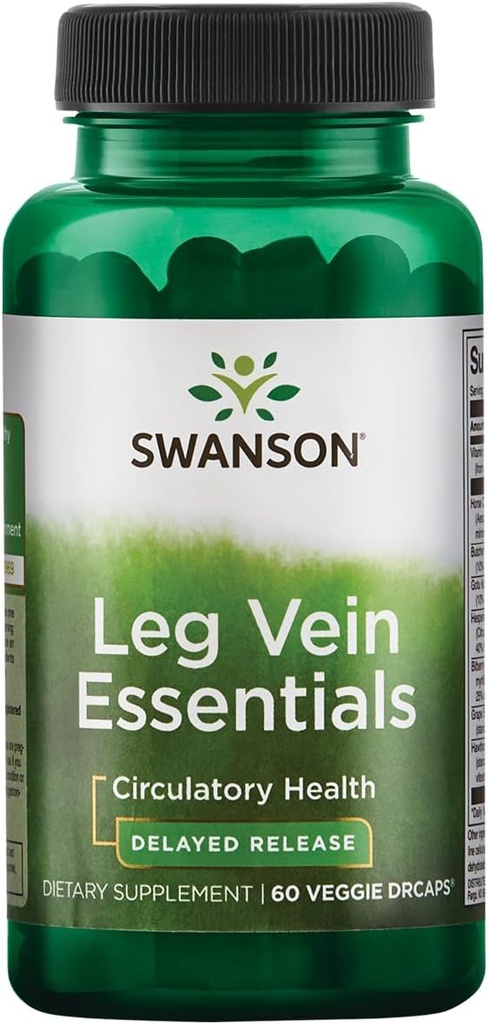 Swanson Leg Vein Essentials - Rilascio ritardato - 60 capsule di veg