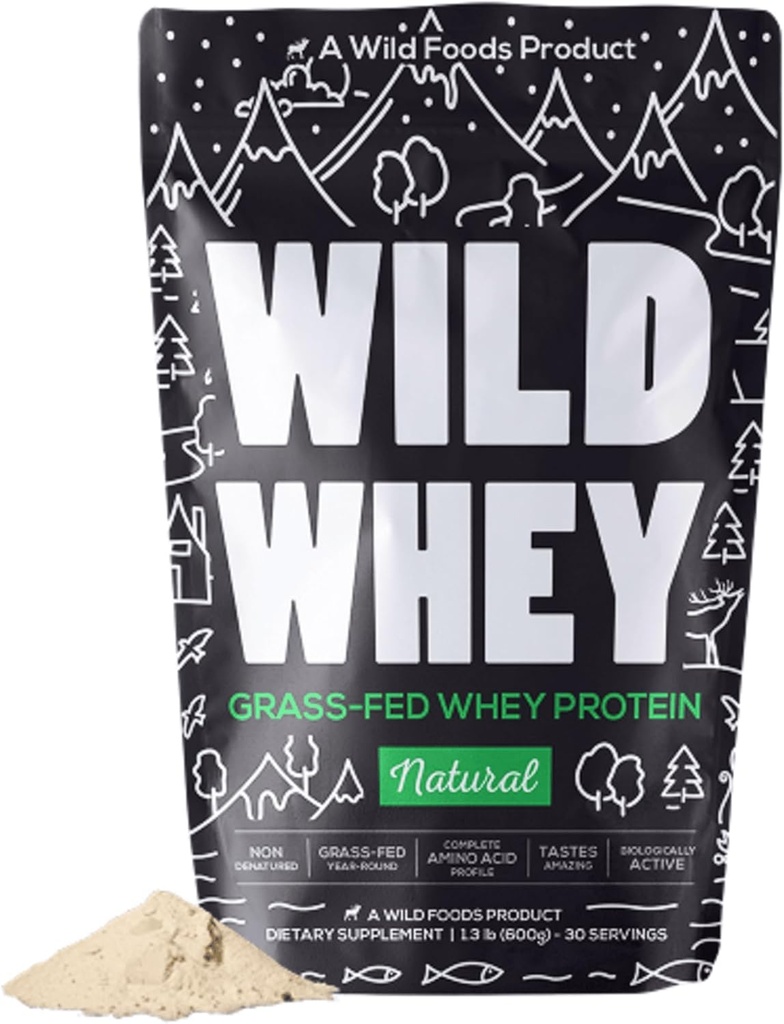 Proteine del siero di erba cruda, processo a freddo, non denaturato, mucche a forma di pasta, carb basso, Keto, Paleo Friendly, OGM-Free, senza glutine, senza glutine, senza rBGH-Free, U.S.A Made, proteine 480g (1.32 Pound non aromatizzati)