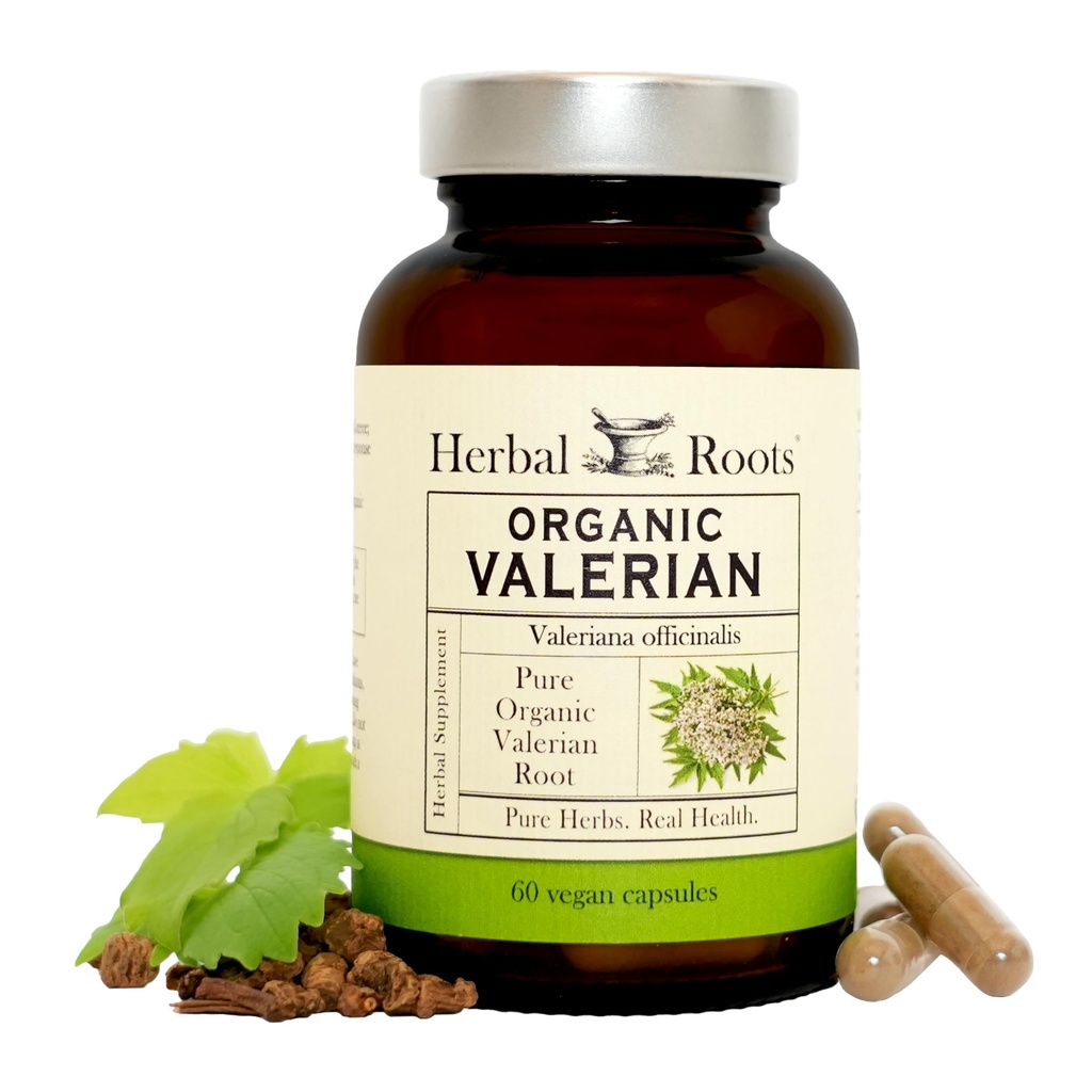 Estratto di radice di erbe Pure Organic Valerian Root Capsule - 900 mg - Non-Habit Forming senza Melatonina, Non-GMO - 60 Conta capsule vegane, Integratore di erbe