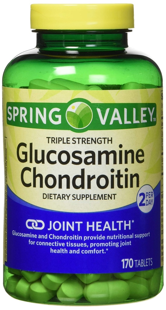 Valle di primavera - Glucosamine Chondroitin, Triple Strength, 340 compresse, Twin Pack