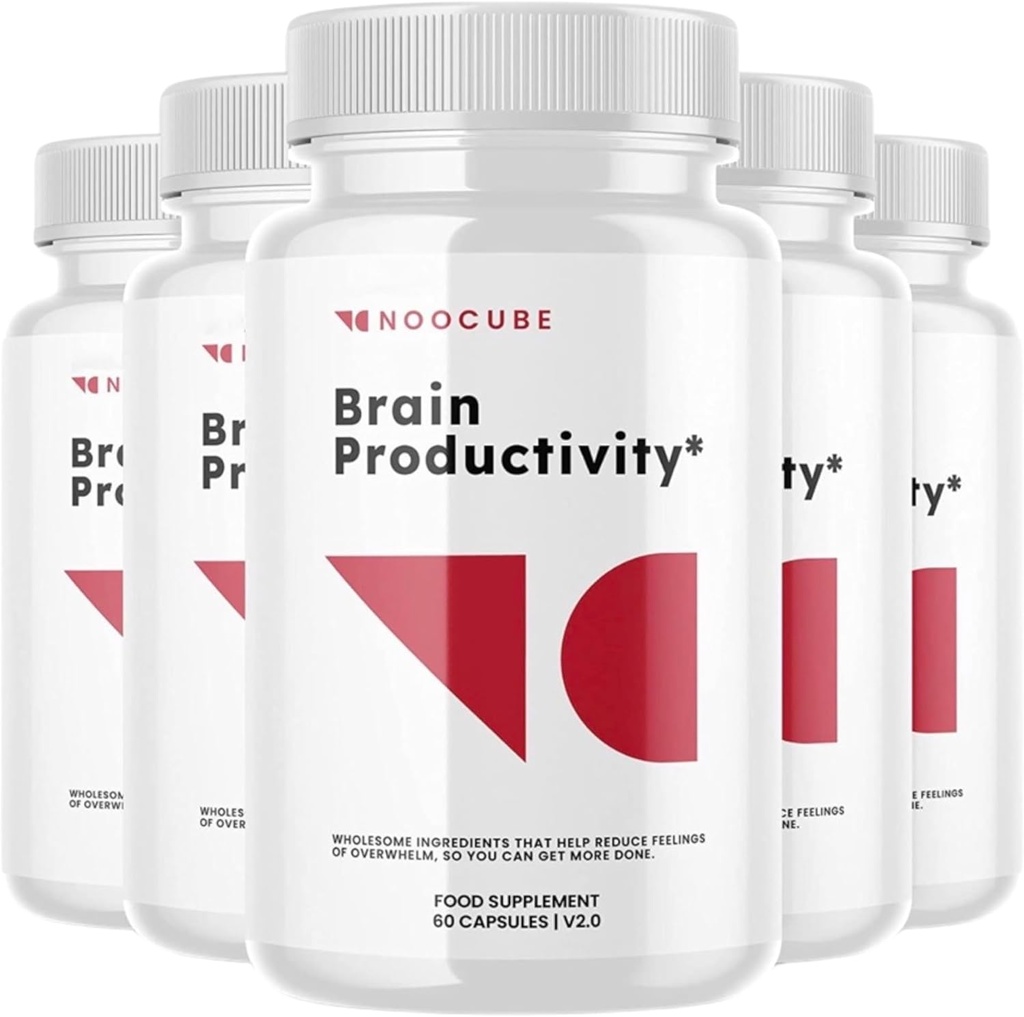 Pillole di miglioramento cognitivo del cervello di NOO-Cube Pillole di produttività, Supplemento di produttività del cervello, 300 conteggio (pacchetto di 5)