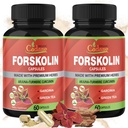Cadane 2 Pacchetti Forskolin Supplementi Capsule &amp; Turmerico, Arjuna, Garcinia Cambogia, Tè Verde - Estratto massimo di Coleus Forskohlii - Supporto Sistema immunitario - 4 Mesi di alimentazione