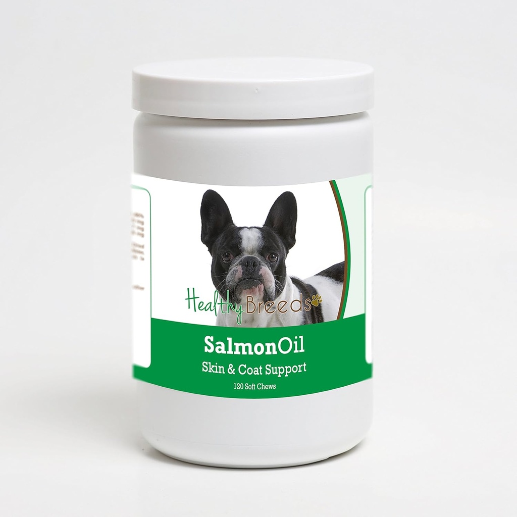 Allevamenti sani francese Bulldog Salmon olio Soft Chews 120 conte