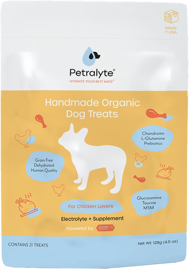 Petralyte Dog Electrolyte e Joint Supplement | Organic & All Natural Dog Vitamins and Supplements | Dog Multivitamin Blend for Inflammation & Mobility Support | per gli amanti del pollo