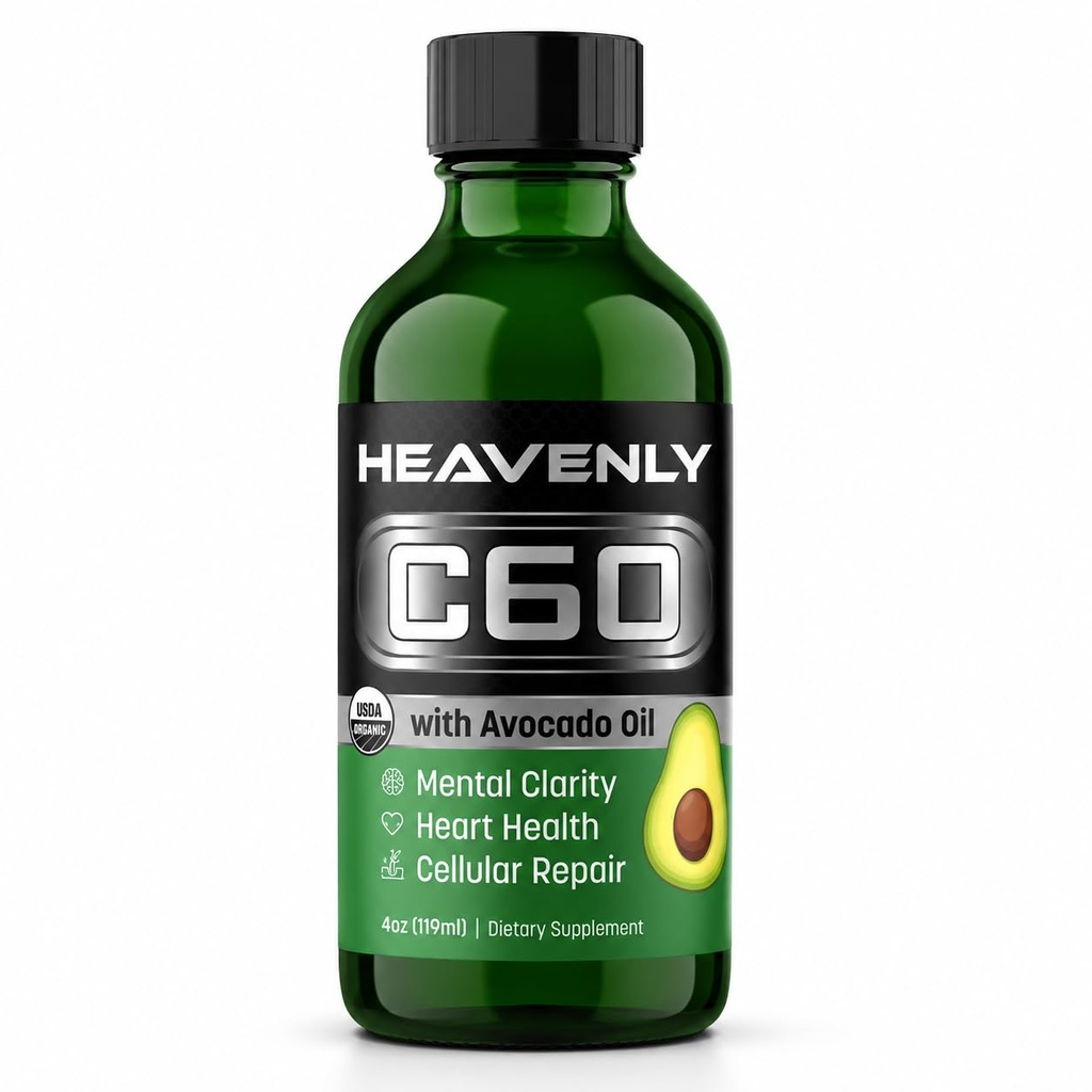 HNP Labs C60 Olio Avocado Pressato Organico - Boost Energy, Clarity Mentale, Slow Aging Naturally and Performance - 99,99% Sublimated C60 USA Made Organic Avocado Oil – GMP Certificato per la sicurezza
