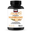 Fattore di Forza Moderne Funghi Capsule, Integratore di funghi con Lions Mane, Tail tacchino, & Cordyceps per sostenere energia, messa a fuoco, immunità, & digestione, 90 capsule vegetali