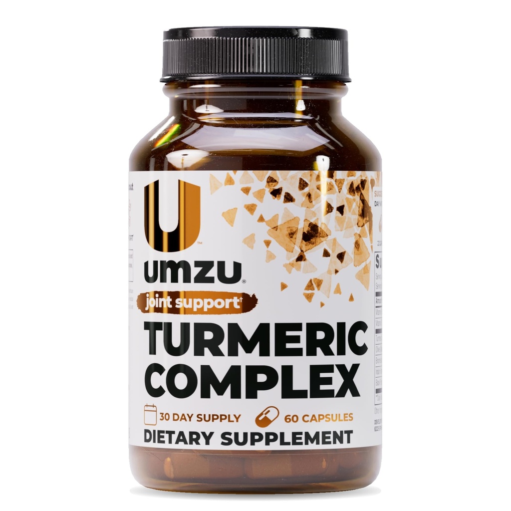UMZU Curcumin curcuma curcumina supplemento | Comfort misto 7 ingredienti naturali - Bromelin, Boswellia & BioPerine pepe nero | Supporta la salute e l'immunità congiunta (30 giorni di alimentazione | 60 capsule)