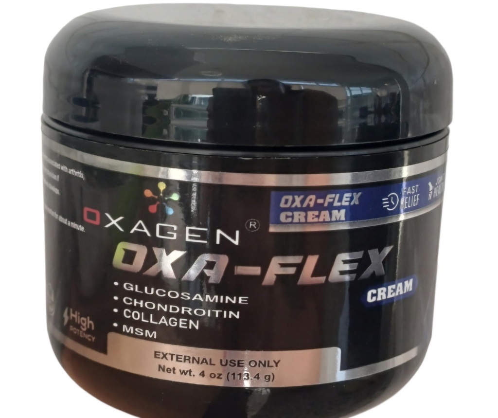 OXA-Flex Glucosamine & Chondroitin Crema con MSM & Collagen | Crema Naturale per Uomini e Donne | Giunto di Soothe, Bone e dolori muscolari, Migliorare la mobilità, Alleviare Discomfort & Speed Up Healing - 4 Oz