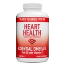 Cuore Salute Essenziale Omega 3 Fish Oil con Vitamina E - Alta Potenza Omega 3 Fish Oil Supplemento con EPA & DHA - Burpless Softgels da Sardines & Anchovies - Non OGM, Gluten Free - 60 Serve
