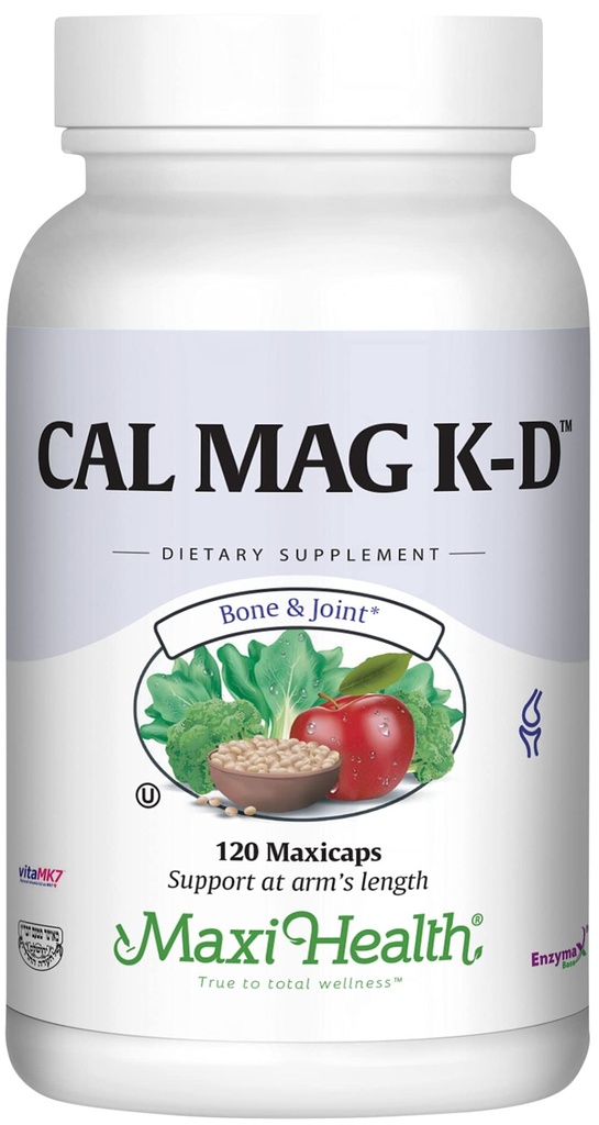 Maxi Salute Uomini e Donne 500 mg Calcium Supplemento con Vitamina D3 (2000 IU), Magnesio (250 mg) e Vitamina K2 (150 mcg) - Bone, denti e supporto congiunto - 120 capsule