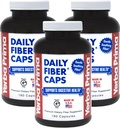 Yerba Prima Daily Fiber Capsules, 180 Caps (Pack of 3) - Soluble Dietary Fiber Supplement - Colon Cleanse - Gut Health - Constipation Relief, Vegan, Non-GMO, Senza glutine