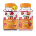 Ferro e vitamina C Bambini + Zinco 25mg Bambini, Gummies Bundle - Grande degustazione, Integratore di vitamina, Senza glutine, OGM libero, Gomma masticabile