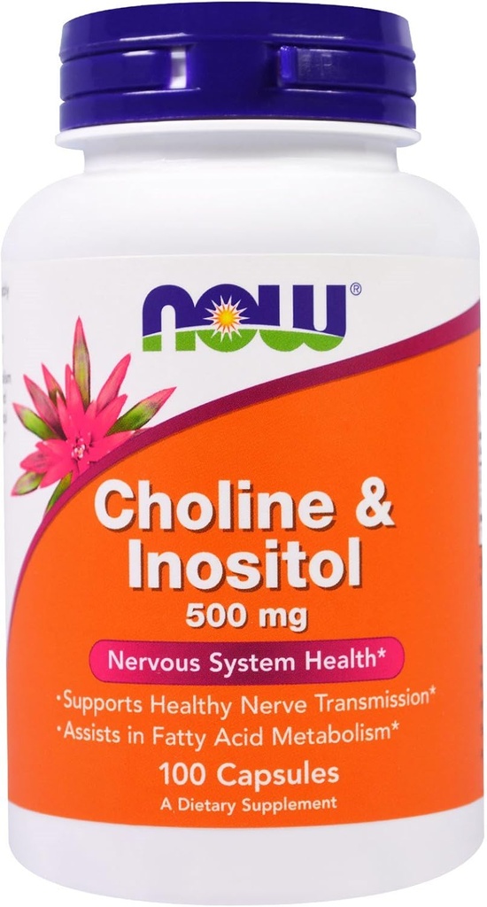 Ora Foods Now Foods, (3 Pack) Choline & Inositol, 500 mg, 100 capsule