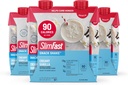 SlimFast Snack Shake, 90 Calorie Fiber Shake, Pronto per Bere, Protein Drink, Crema Vanilla, 12 Conte