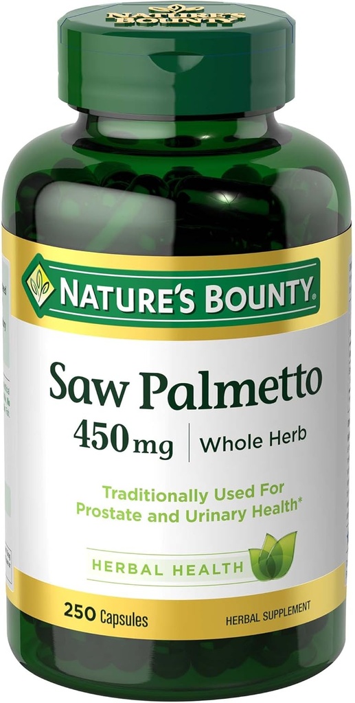 La sega di taglia naturale Palmetto 450 mg capsule 250 ea