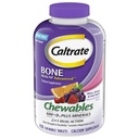 Caltrate Chewables 600 +D3 Plus Minerals Calcium and Vitamin D, Sugar Free, Ciliegia, Arancione e Frutta Punch, 155 conteggio