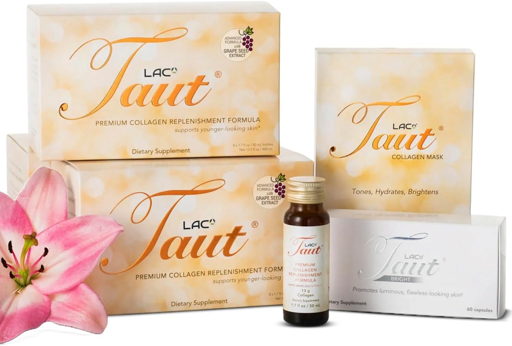 TAUT Premium Advanced Collagen - Liquid Collagen per le donne Collagene Bere Formula avanzata per l'idratazione, le vitamine C, le rughe, le linee sottili e la pelle di Sagging - Miglior collagene liquido