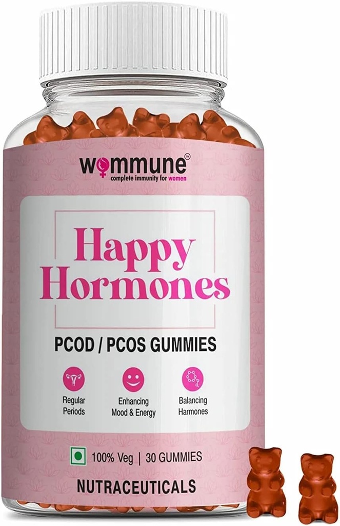 PCOD PCOD Balance Gummies | per periodi regolari Imbalance ormonale, Gravidanza naturale I Inositol Guida fortificata in capelli facciali & acne , Periodo ritardato - Rivitalizza, riequilibrio, ricarica - Gummies