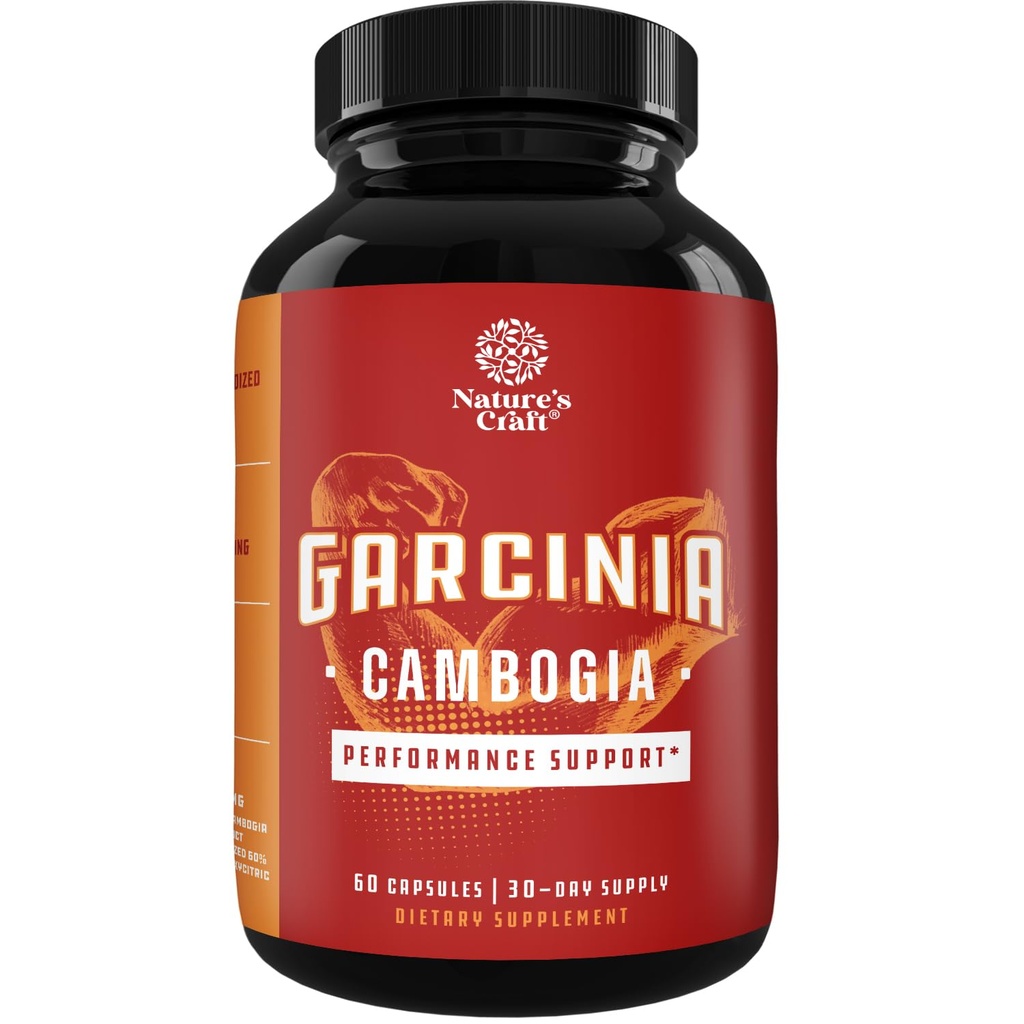 Forte Garcinia Cambogia Estratto di capsule con 60% HCA - Non stimolante Garcinia Cambogia supplemento di perdita di peso con acido idrossicitrico & cromo per l'equilibrio, l'energia e il supporto Metabolismo - 60 conteggio