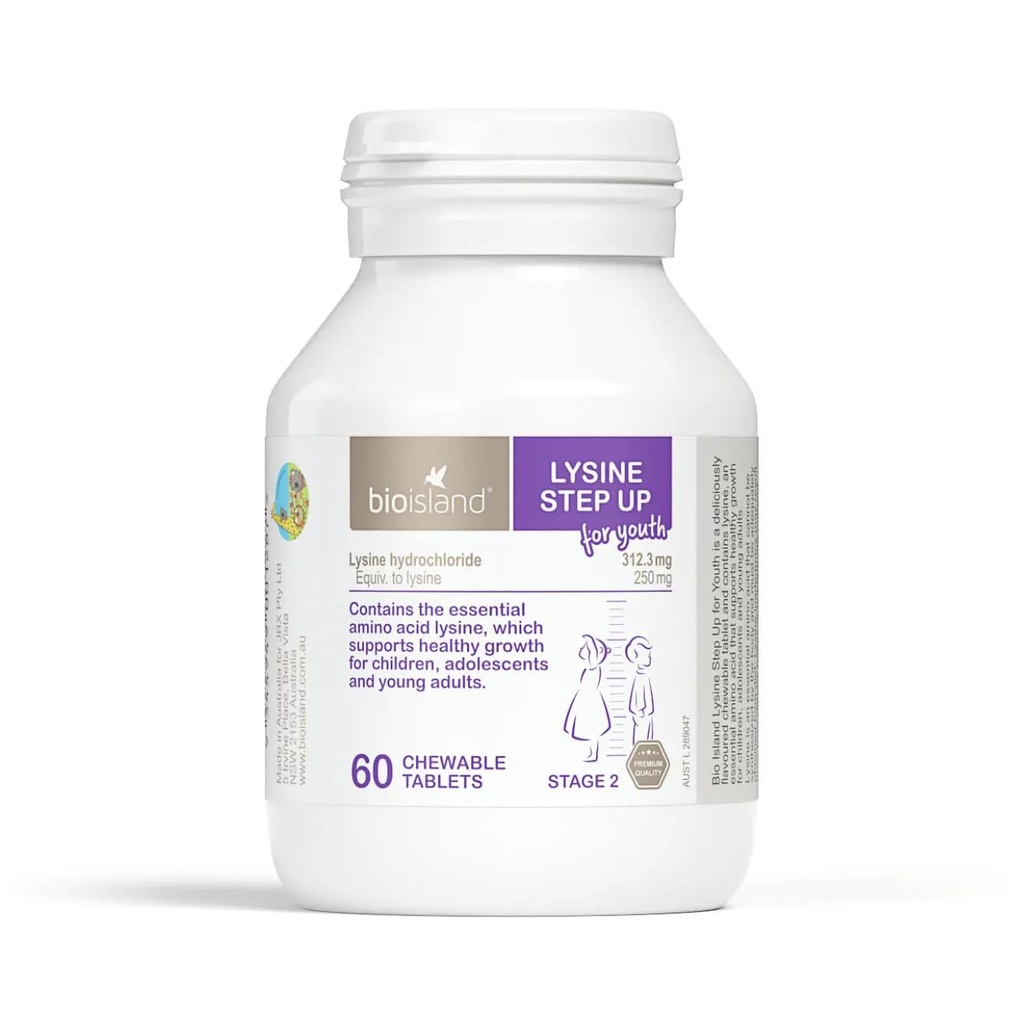 Bio Island Lysine Step Up per Giovani 60 Chewable Tablet