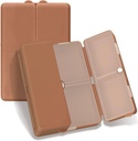 FYY Daily Pill Organizer,7 scomparti Portable Pill Case Travel Pill Organizer,[Folding Design] Pill Box per Purse Pocket per tenere Vitamine,Cod Liver Oil,Supplements e Medication-Brown