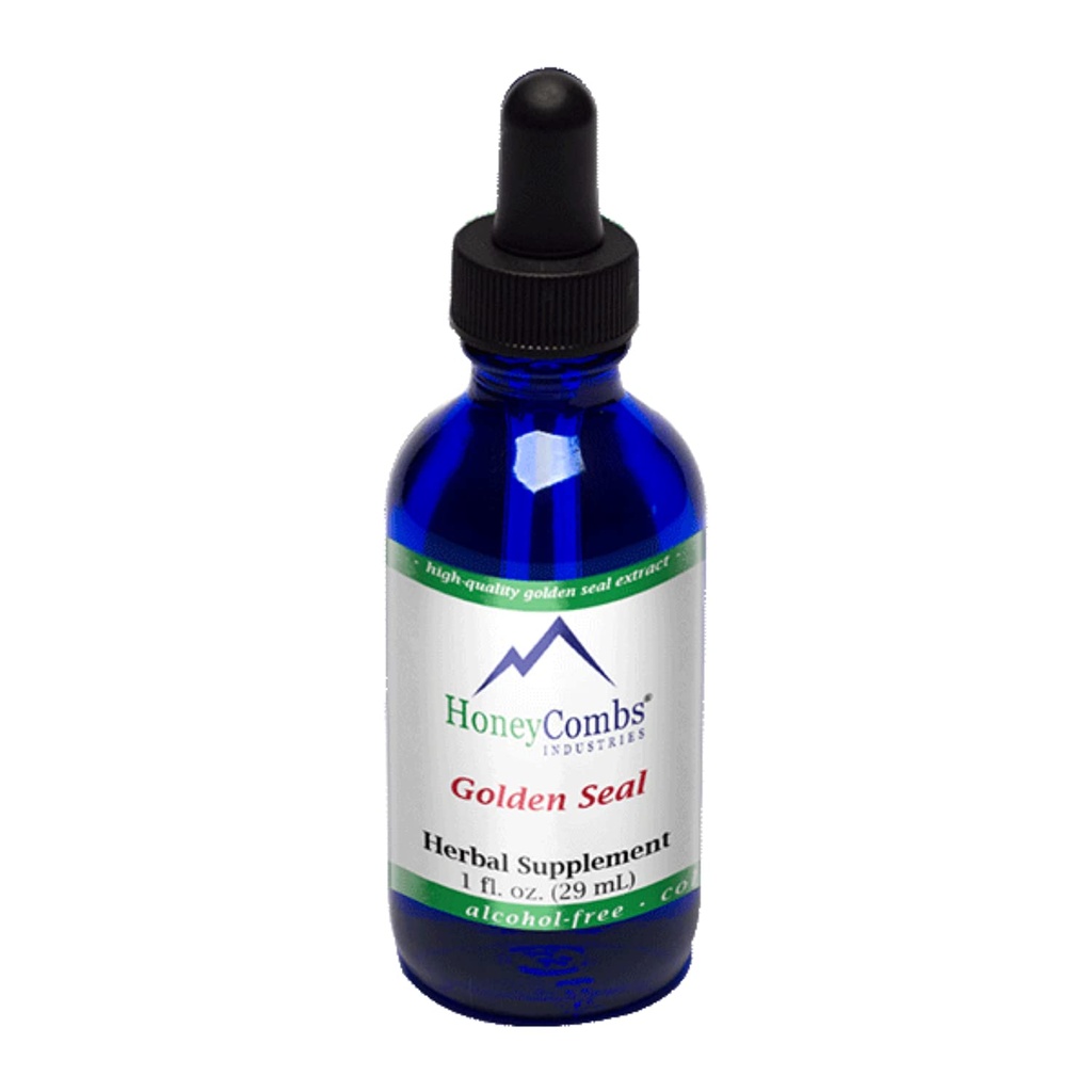 GoldenSeal Alcohol Free Extract Liquid – Natural, Organically Sourced GoldenSeal Root Supplement per Digestione, Respiratory & Immune Support – Cold Pressed Goldenseal Drops, 1 Fl Oz