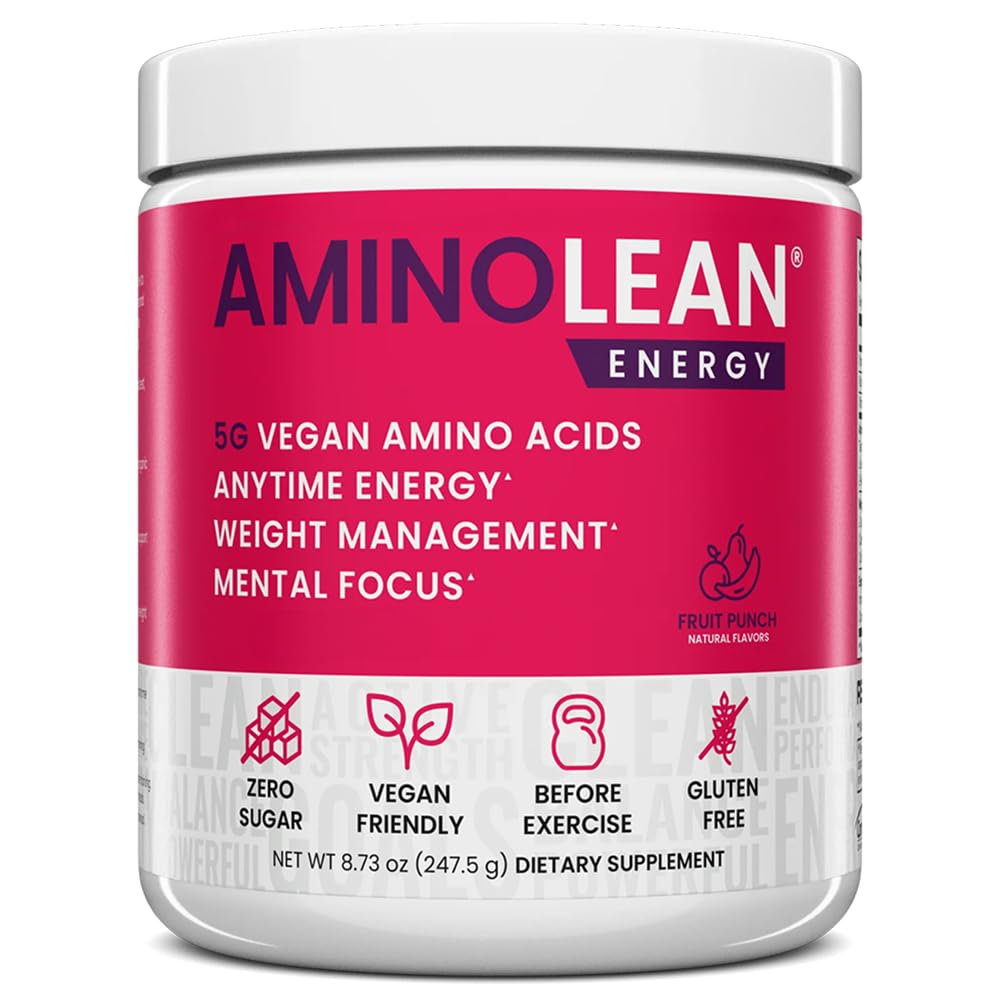 RSP NUTRITION AminoLean Pre Workout Powder, Amino Energy & Weight Management with Vegan BCAA Aminoacidi, Caffeina naturale, Preworkout Boost per uomini e donne, 30 Serv