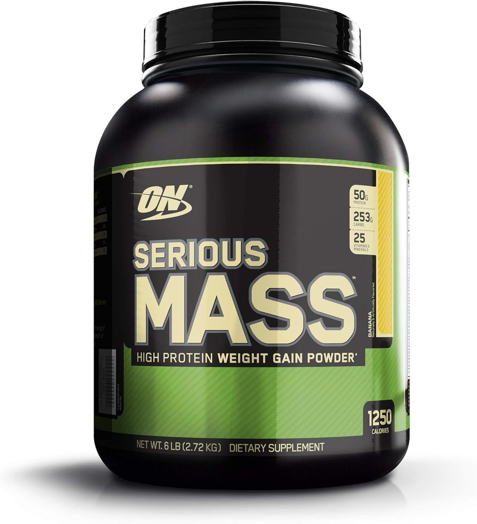 Salute e bellezza Optimum Nutrition Serious MassTM, Banana, 6 lb (2.72 kg)