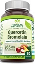 Herbal Secrets Quercetin 800 Mg con Bromelain 165 Mg Supplemento | 60 capsule vegetali | Non OGM | Gluten-Free | Made in USA