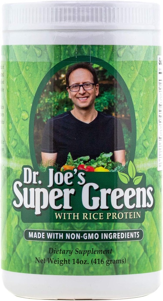 Super Greens del Dr. Joe - Vegan, verde, polvere Superfood con proteine di riso