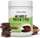 NaturalSlim Protein Powder con Vitamine e Minerali Metabolic C-Plus - Polvere di Sostituzione Meal Fortificata con Vitamina C, Zinco e Aminoacido - Polvere Proteina del Cioccolato 10 Serve 1.1 lb.