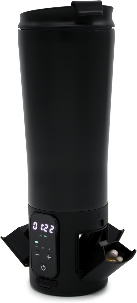 e-Pill Smart 12,5 oz in acciaio inossidabile Tumbler acqua bottiglia Pillola organizzatore e medico