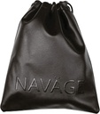 Borsa da viaggio Navage (nero) - Pantaloni da viaggio in pelle vegana per donne e uomini - Borsa piccola su misura per il sistema di irrigazione nasale Navage - Borsa a coulisse versatile e sacchetto di trucco (8.25"x10.25")