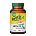 MegaFood Vitamina D3 1000 IU (25 mcg) - Integratori di vitamina D con cibo reale, supporto immunitario, Supporti ossa, denti e muscoli, vegetariano, senza glutine, non OGM, Kosher – 60 compresse, 60 Serve