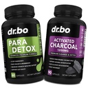 Body Detox Cleanse & Charcoal Capsules - Integratori Digestivi Intestinali per Stomach Gut Health - Pro Gut Health Intestine Supplement Binder Stomach - Wormwood Black Walnut Complex & Cloves