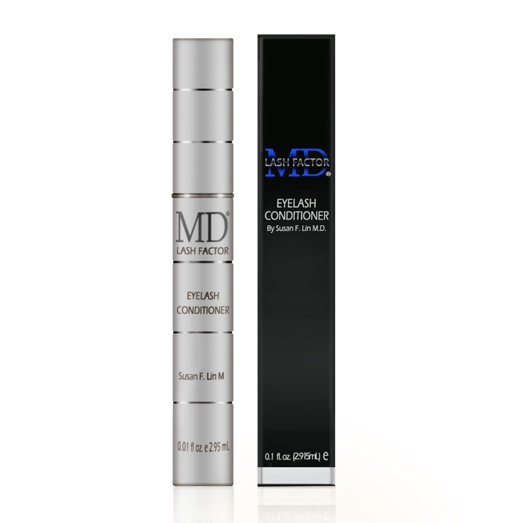 MD Lash Factor Eyelash Conditioner – 0.1 fl oz, 3-Month Supply – Daily Lash Serum with Peptides and Biotin for Thicker Lashes