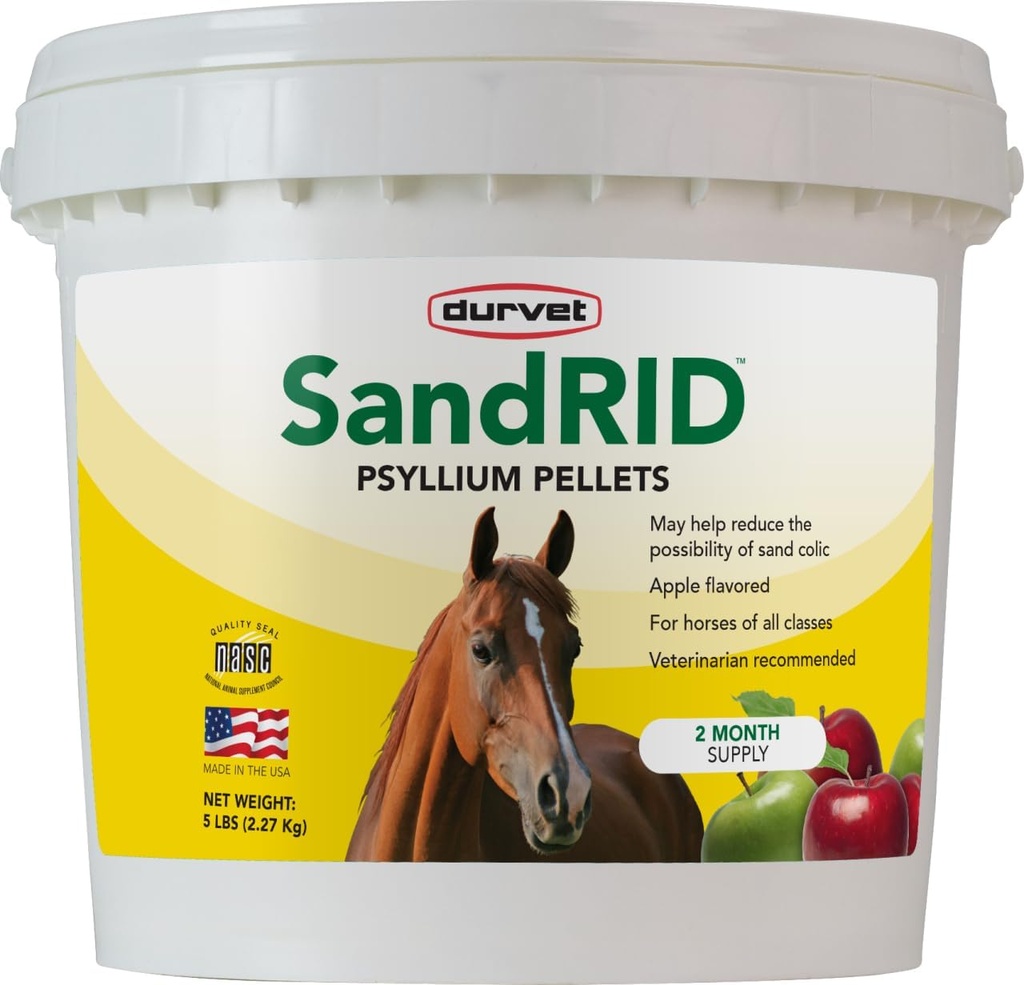Durvet 699627 Pellets di Psyllium Sandrid, 5 Lb, 5 Pound (Pacchetto di 1)