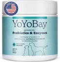 Probiotici per cani, per la salute del fegato e la salute digestiva, equilibrio del lievito, supporto immunitario, probiotici del cane e enzimi digestivi, oltre 1 miliardo di CFU, 60