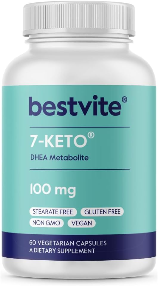 BESTVITE 7-Keto 100mg DHEA (60 capsule vegetariane) - No Stearates