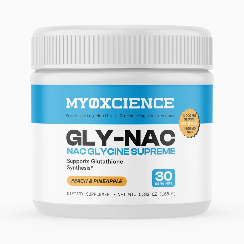 MYOXCIENCE NAC Glycine Supreme | N-Acetyl-L-Cysteine, Glycine e Taurine Combination (Natural Peach and Pineapple Flavor) (30 Serve)